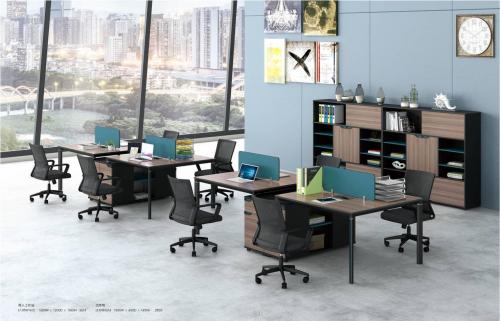2-Person Office Screen Workstation With File Cabinet(LT-05W1412)