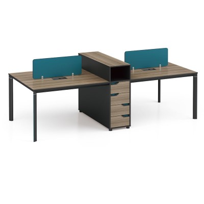 4-Person Office Screen Workstation With File Cabinet(LT-03W2712)