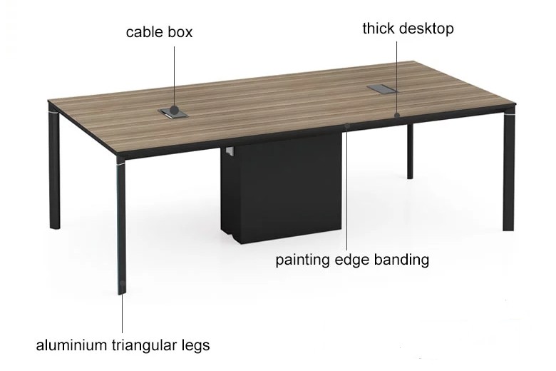 Modern Design 6 Seater Conference table,made of MFC melamine board (LT-01C2010)