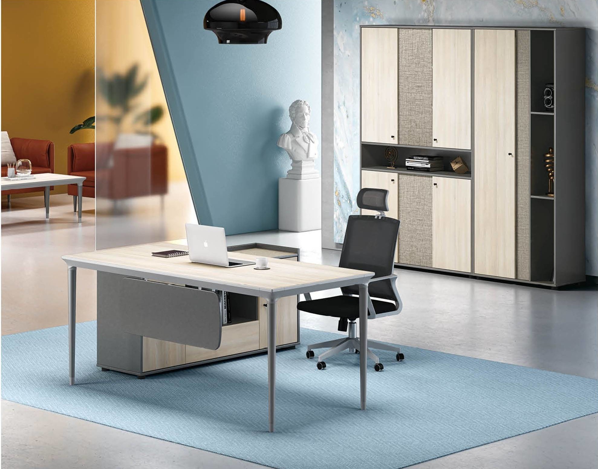 Modern Design L Shaped Executive Office Desk, Made of MDF(RS-32T1816)