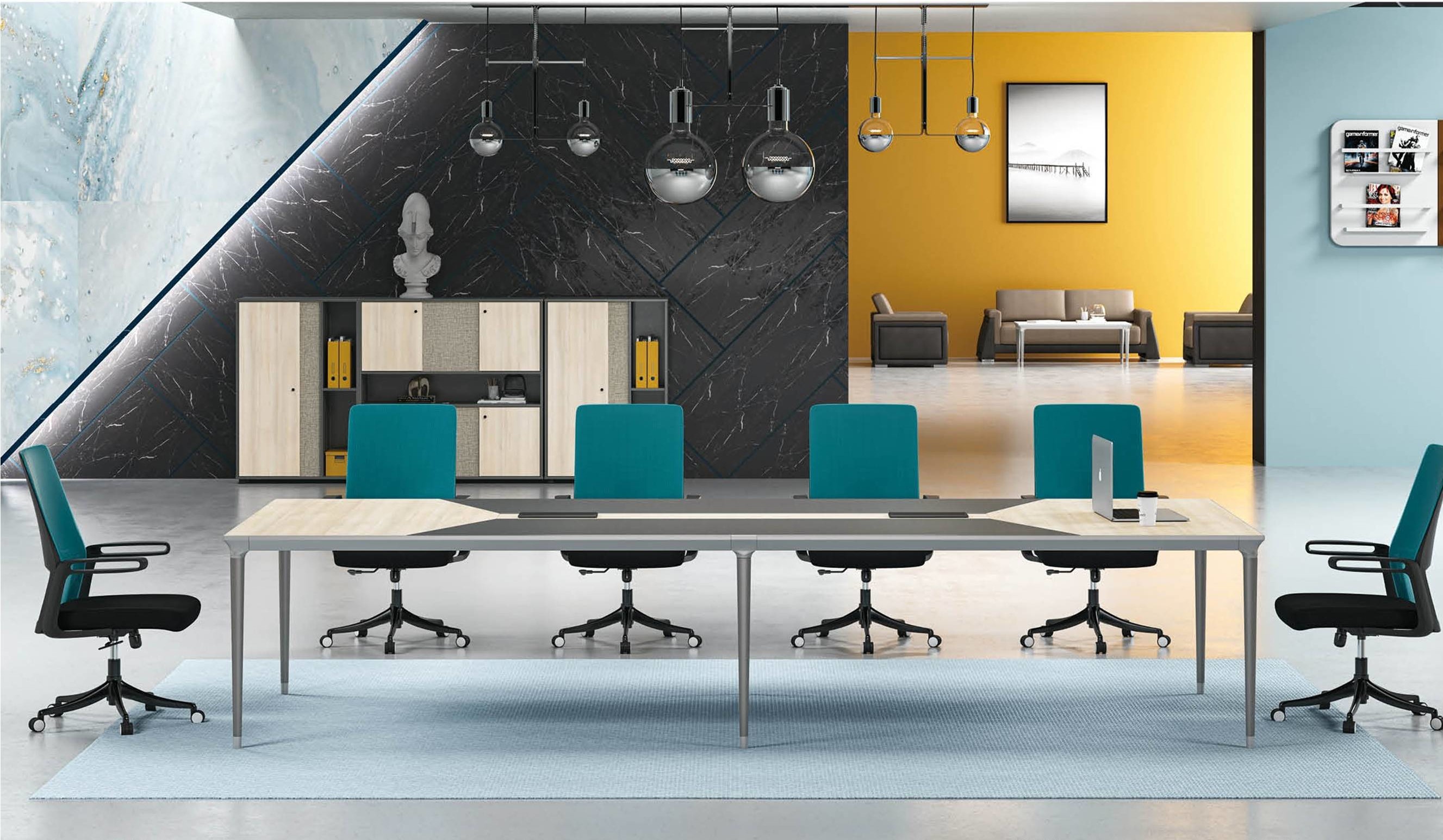 Modern Design 6 Seater Conference table,made of MFC melamine board (RS-32C3214)