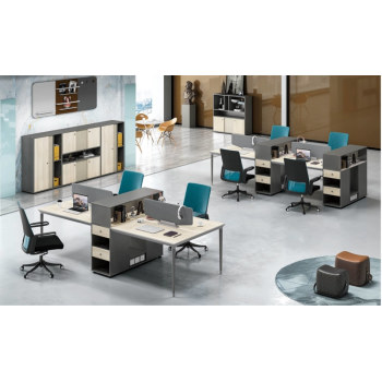 4-Person Office Screen Workstation With File Cabinet(RS-33W2812)