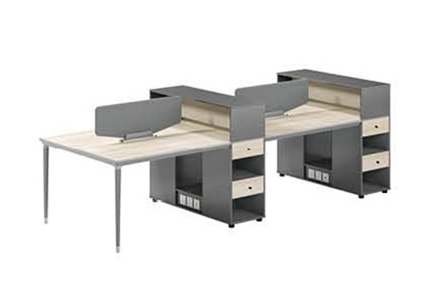 4-Person Office Screen Workstation With File Cabinet(RS-33W3212)