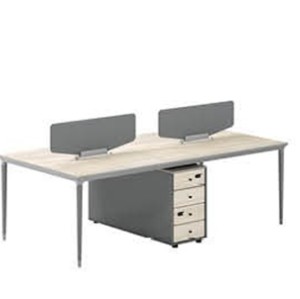 4-Person Office Screen Workstation With File Cabinet(RS-34W2412)