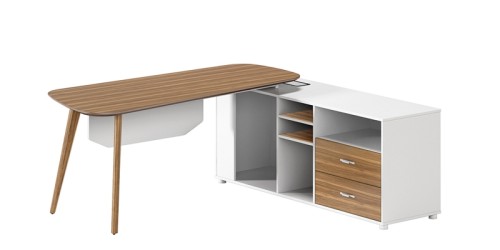 Modern Design L Shaped Executive Office Desk, Made of MFC(DS-04T2016)