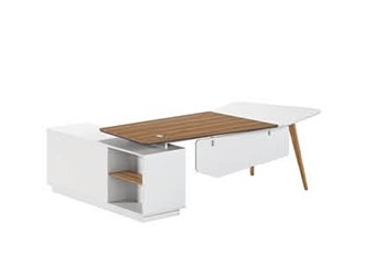 Modern Design Irregular Shaped Executive Office Desk, Made of MFC(DS-01T2409)