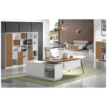 Modern Design Irregular Shaped Executive Office Desk, Made of MFC(DS-01T2409)