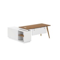 Modern Design L Shaped Executive Office Desk, Made of MFC(DS-02T1880)