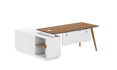 Modern Design L Shaped Executive Office Desk, Made of MFC(DS-02T1880)