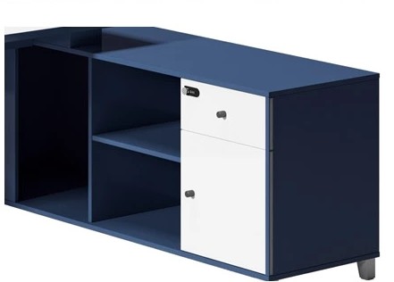 Modern Design L Shaped Executive Office Desk With Aluminum Legs (MS-51T1816)