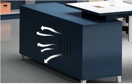 Modern Design L Shaped Executive Office Desk With Aluminum Legs (MS-51T1816)