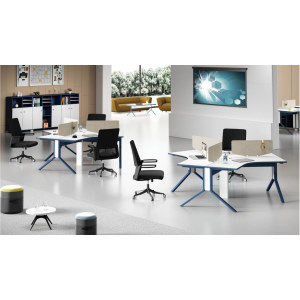 Modern modular design 120 degree 3-person office cubicle workstation(  MS-57W2323)