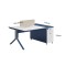 2-Person Office Screen Workstation Office Desk With File Cabinet ( MS-55W1612)