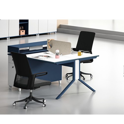 2-Person Office Screen Workstation Office Desk With File Cabinet ( MS-55W1612)