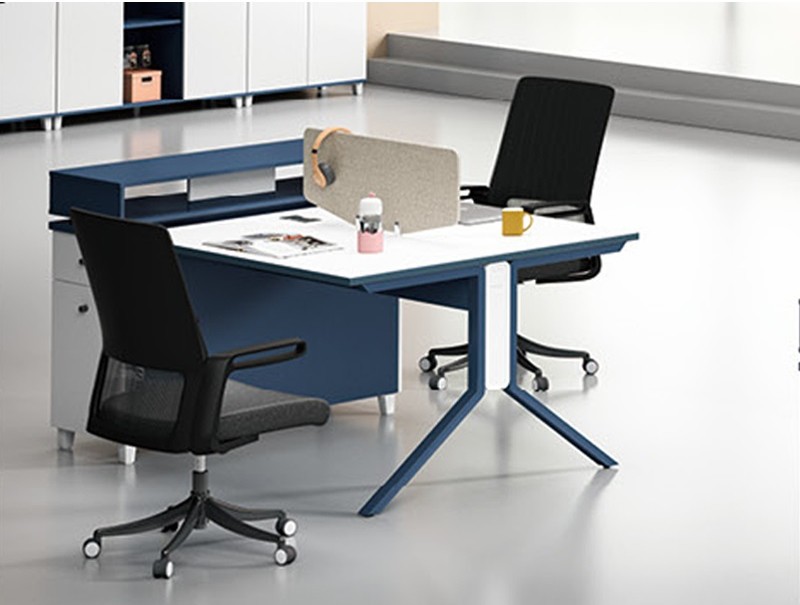 2-Person Office Screen Workstation Office Desk With File Cabinet ( MS-55W1612)