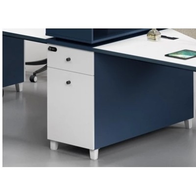 4-Person Office Screen Workstation Staff Table With File Cabinet ( MS-56W3212)