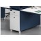 4-Person Office Screen Workstation Staff Table With File Cabinet ( MS-56W3212)