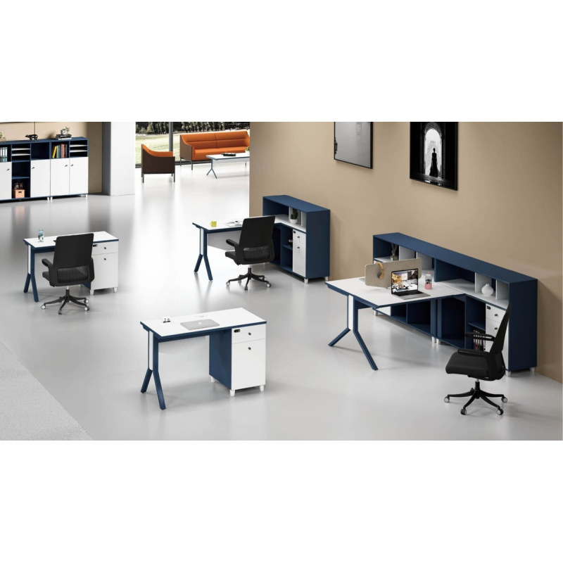 1-Person Office Workstation Office Desk With File Cabinet ( MS-51W1206)