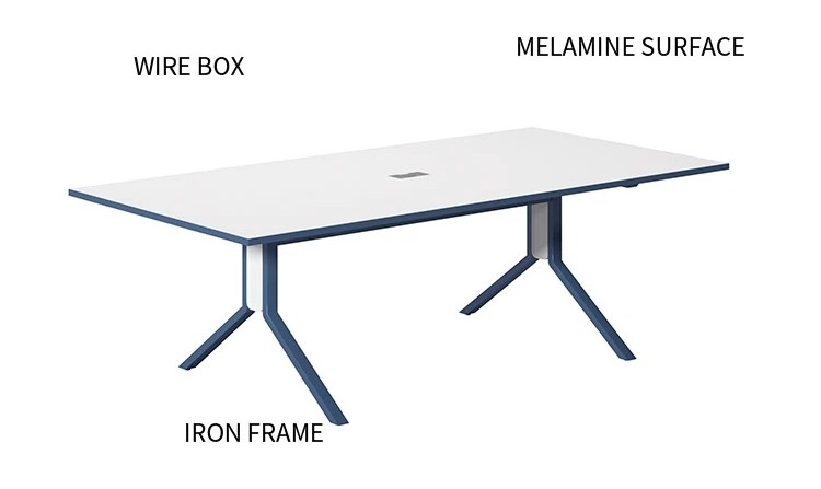 Modern Design 6 Seater Conference table with utility outlet (MS-51C2412)