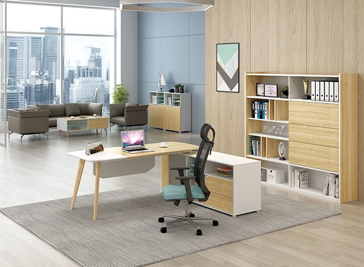 Modern Design L Shaped Executive Office Desk, Made of MFC(YM-01T2016)