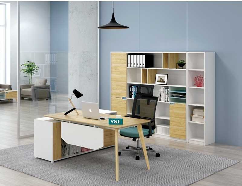 Modern Design L Shaped Executive Office Desk, Made of MFC(YM-03T1816)