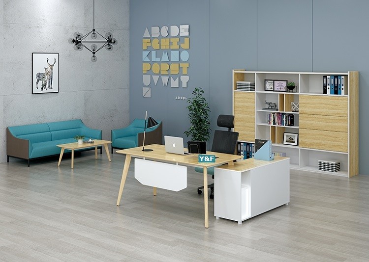 Modern Design L Shaped Executive Office Desk, Made of MFC(YM-04T1616)