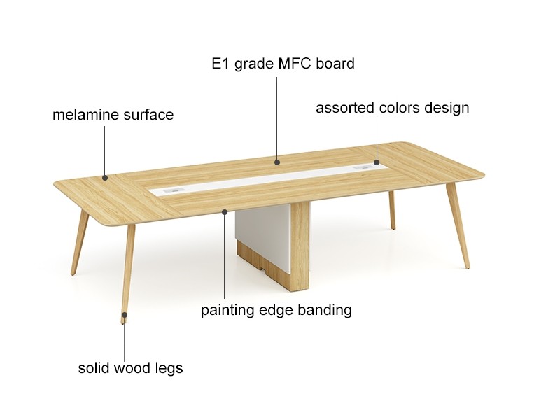 Modern Design 10 Seater Conference Table, made of melamine board (YM-02C3214)