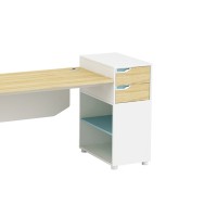 1-Person Office Screen Workstation Office Desk With File Cabinet ( YM-01W1506)