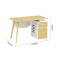 1-Person Office Screen Workstation Office Desk With File Cabinet ( YM-02W1206)