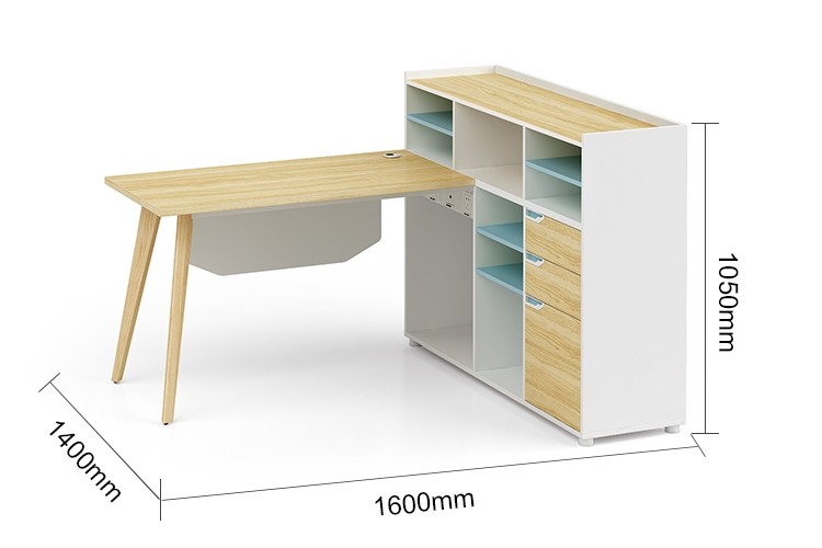 1-Person Office Workstation Office Desk With File Cabinet ( YM-03W1614)