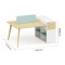 2-Person Office Screen Workstation Office Desk With File Cabinet(YM-05W1512)