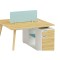 2-Person Office Screen Workstation Office Desk With File Cabinet(YM-05W1512)