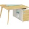 2-Person Office Screen Workstation Office Desk With File Cabinet(YM-05W1512)