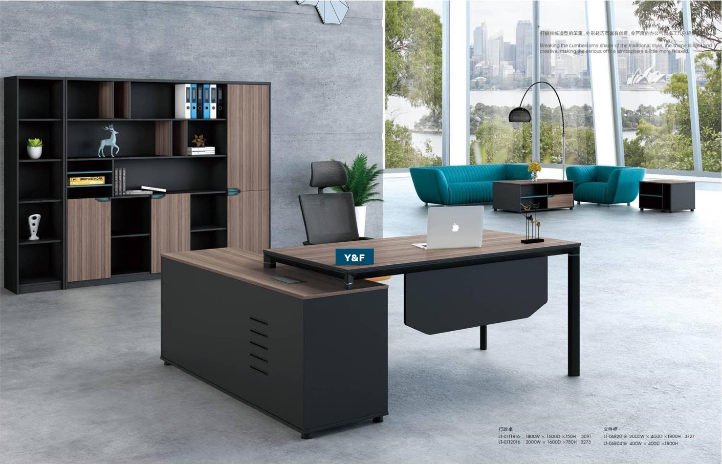 Modern Design L Shaped Executive Office Desk, Made of MDF(LT-01T1816)