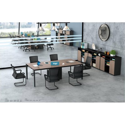 Modern Design 6 Seater Conference Table, made of melamine board (LT-01C2010)