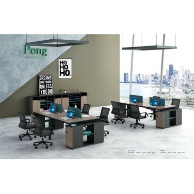4-Person Office Screen Workstation With File Cabinet(LT-07W2812)