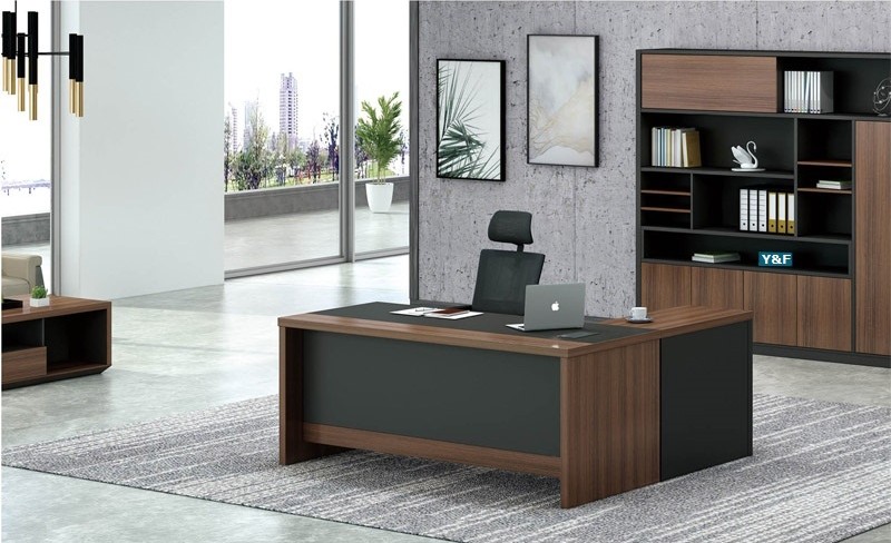 Modern Design L Shaped Executive Office Desk, Made of MDF(KT-06T1816)