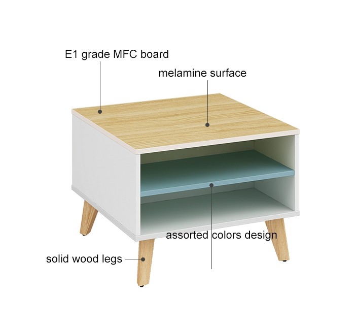 Wholesale small square corner coffee table(YM-01F606)
