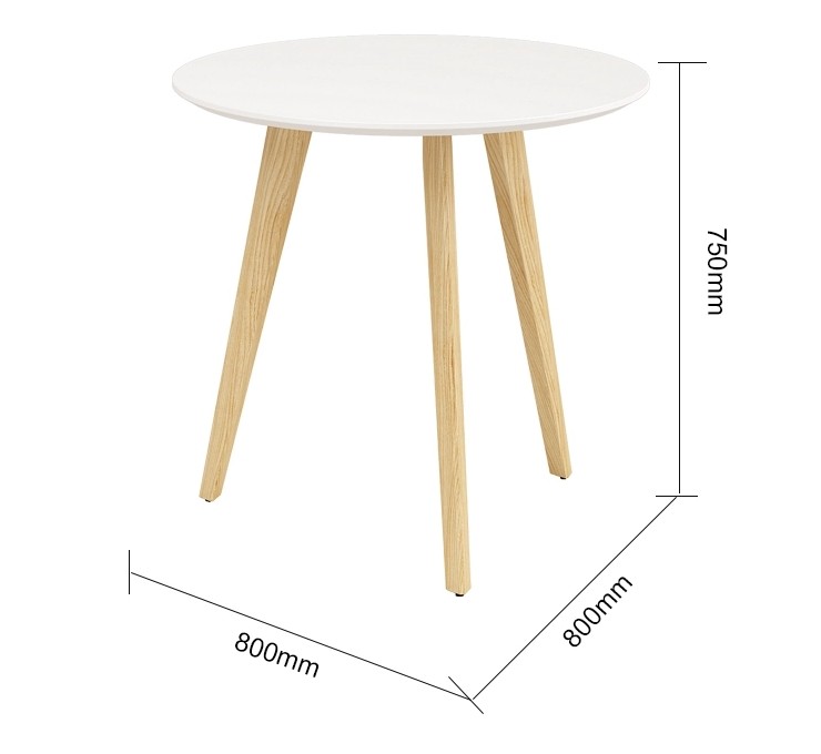 Wholesale round coffee table negotiation table with solid wood legs(YM-02Q808)