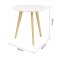 Wholesale round coffee table negotiation table with solid wood legs(YM-02Q808)