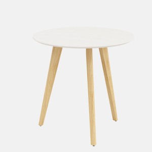 Wholesale round coffee table negotiation table with solid wood legs(YM-02Q808)
