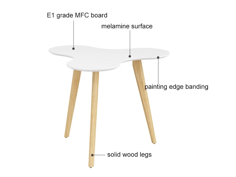 Wholesale round coffee table negotiation table with solid wood legs(YM-02Q808)