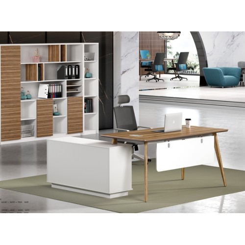 Modern Design L Shaped Executive Office Desk, Made of MFC(DS-03T1616)