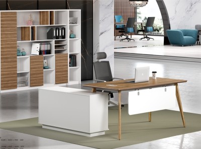 Modern Design L Shaped Executive Office Desk, Made of MFC(DS-03T1616)