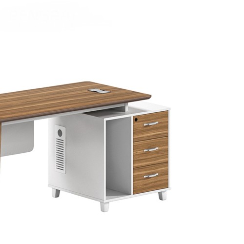 Modern Design L Shaped Executive Office Desk, Made of MFC(DS-03T1407)