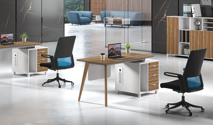 Modern Design L Shaped Executive Office Desk, Made of MDF(DS-03T1407)