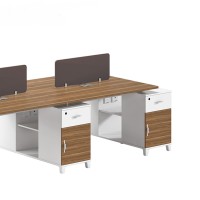 4-Person Office Screen Workstation Office Desk With File Cabinet(DS-02W2812)