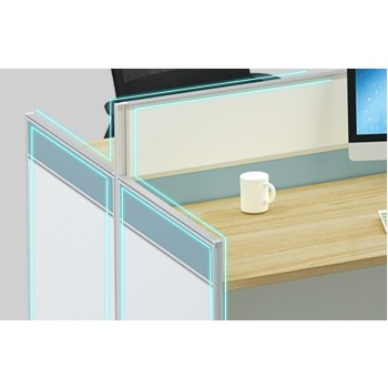 4-Person Office Screen Workstation Staff Table With File Cabinet ( KW-20C2412)