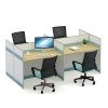 4-Person Office Screen Workstation Staff Table With File Cabinet ( KW-20C2412)