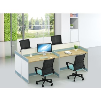 4-Person Office Screen Workstation Staff Table With File Cabinet ( KW-20C2412)